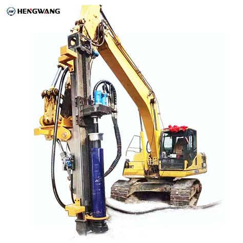 mini excavator drill rig|excavator mounted rock drill.